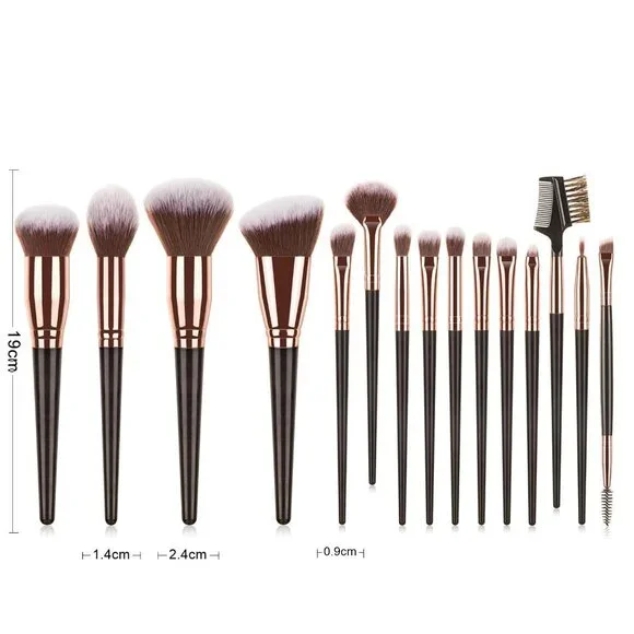 15Pcs Eye And Face Professional Makeup Brush Set